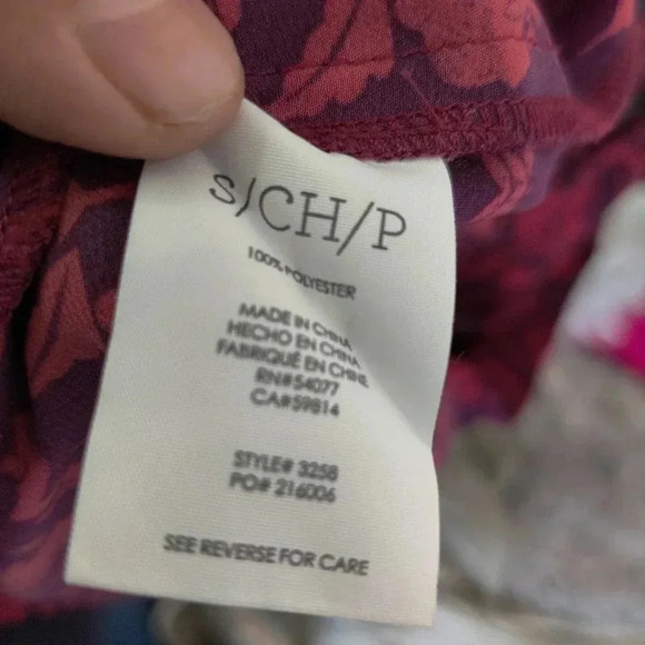 Cabi Overlay Sleeveless Blouse Retro Novelty Print Top Sz S Purple Pink - Picture 11 of 13